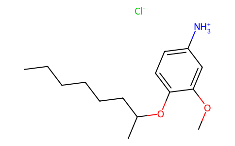m-Anisidine, 4-((1-methylheptyl)oxy)-, hydrochloride 15382-67-9